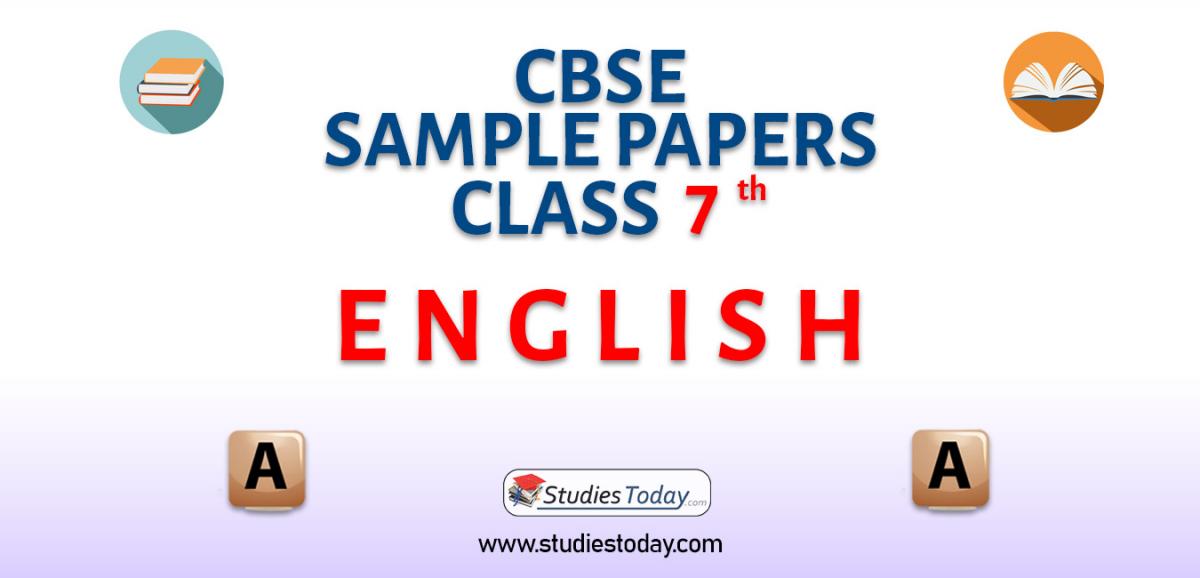 CBSE Sample Paper Class 7 English Solved Pdf Download